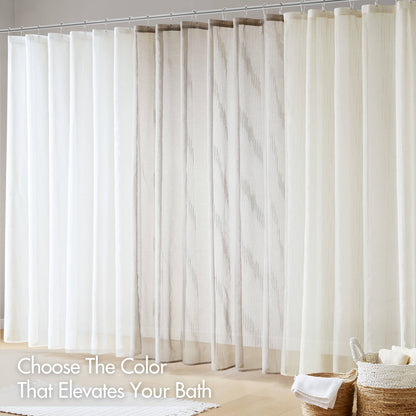 Anna Sheer Shower Curtain - Ivory