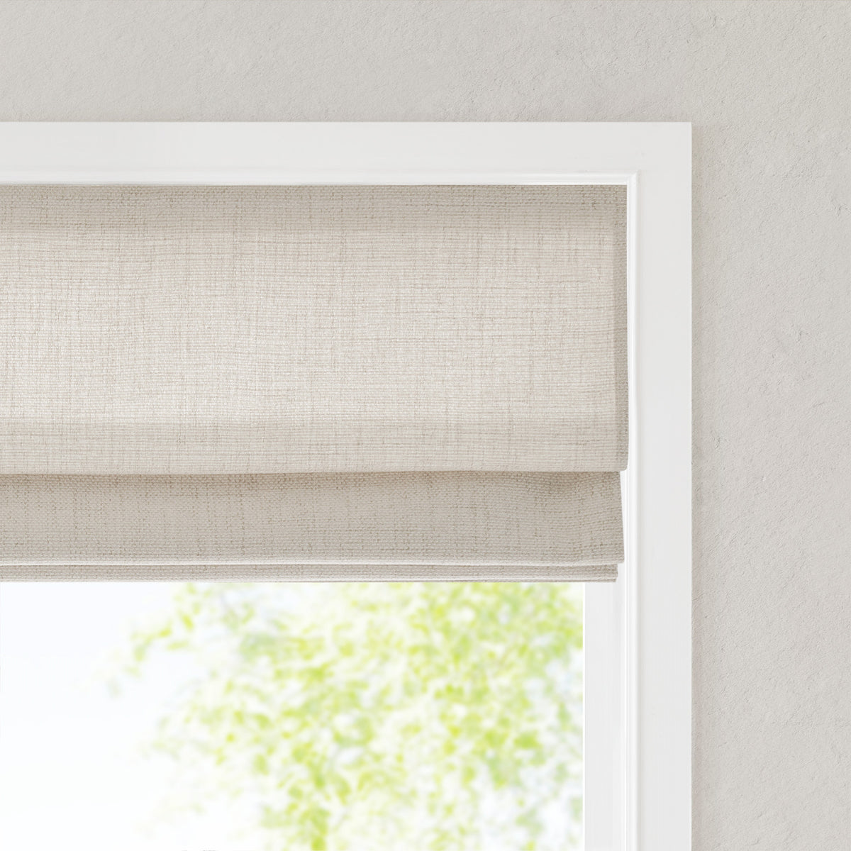 Mira Cordless Roman Shade - Oatmeal