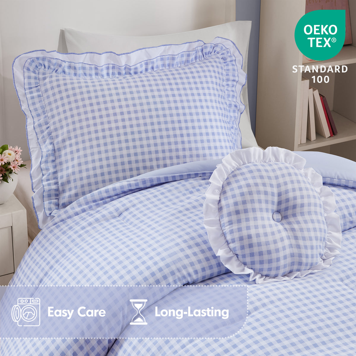 Rowena Comforter Set - Blue