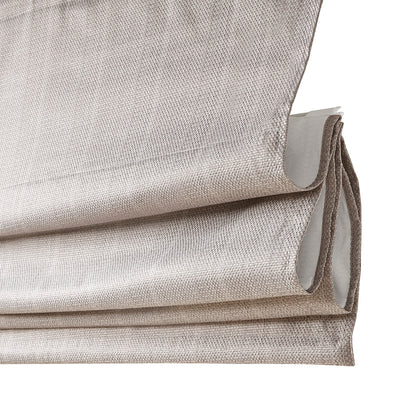 Galen Basketweave Cordless Roman Shade Collection - Taupe