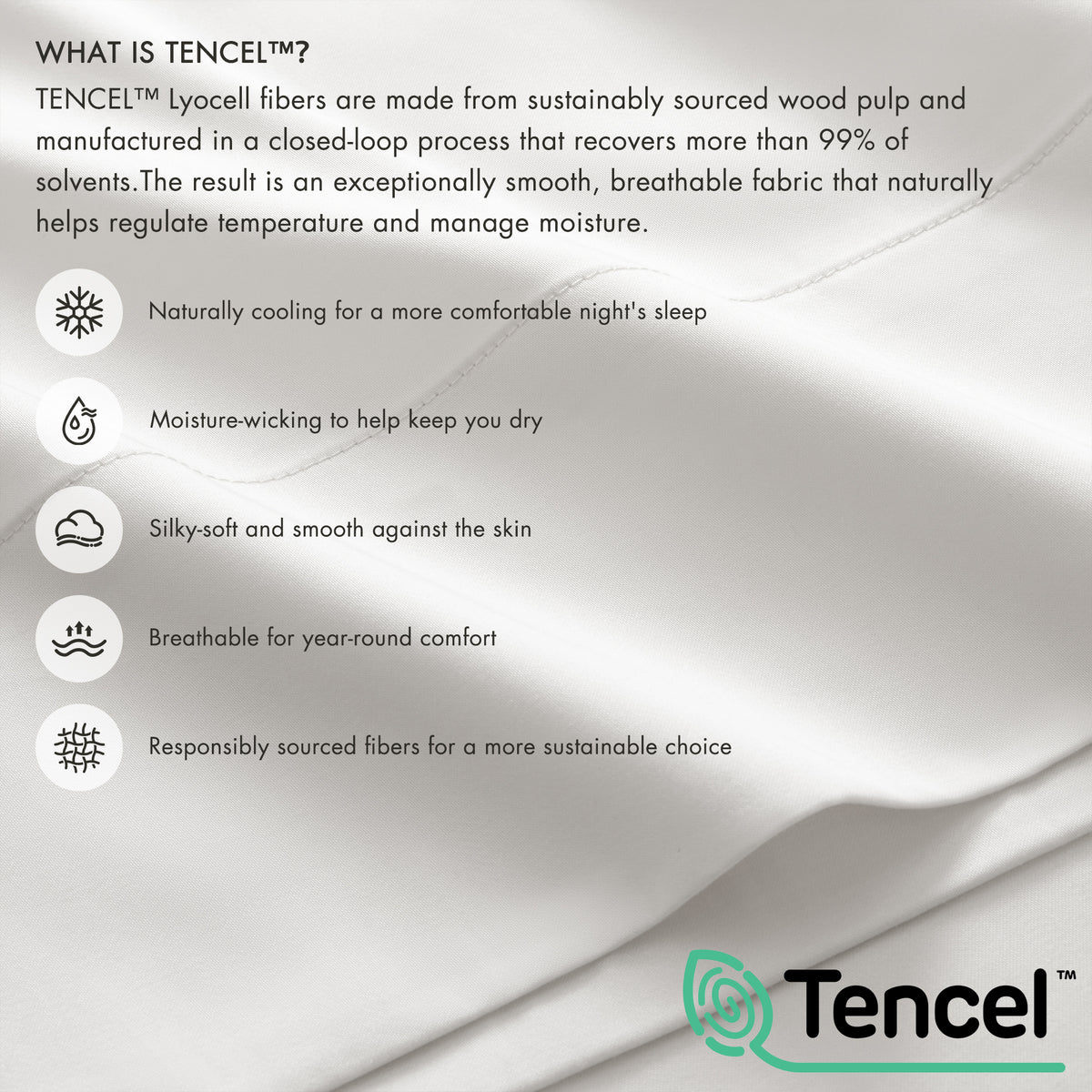 Tencel Cotton Sheets - Bright White