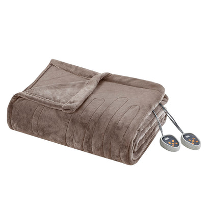Plush Heated Blanket - Mink