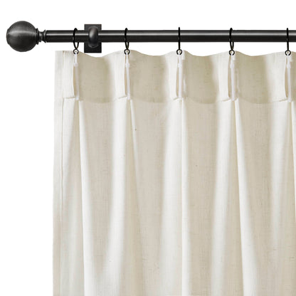 Emery 300gsm poly linen with 7 pinch pleat per pc - Ivory