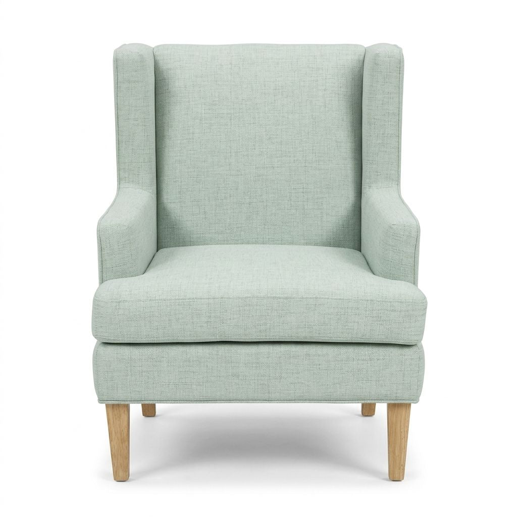 Decker Wingback Armchair - Light Green