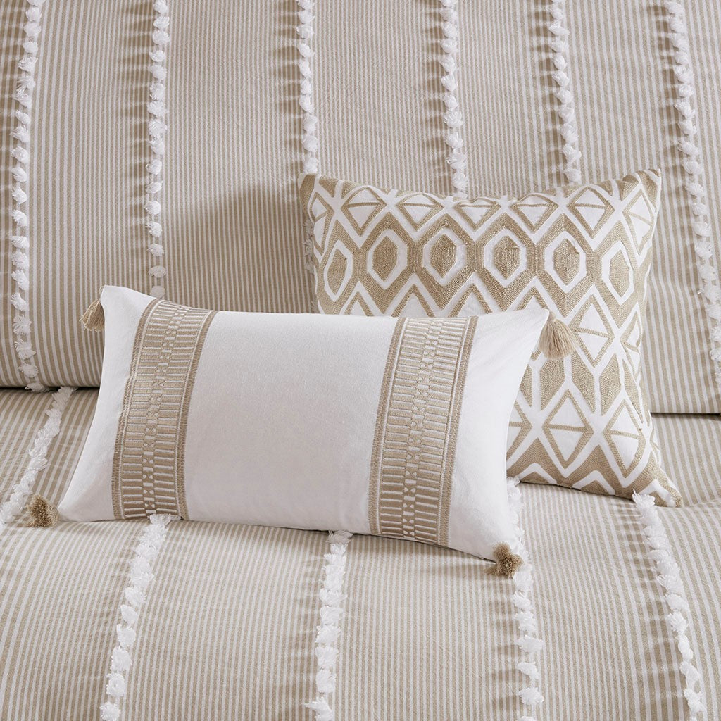 Anslee 3 Piece Cotton Yarn Dyed Duvet Cover Set