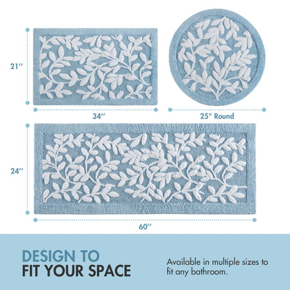 Serene Cotton Tufted Bath Rug - Blue