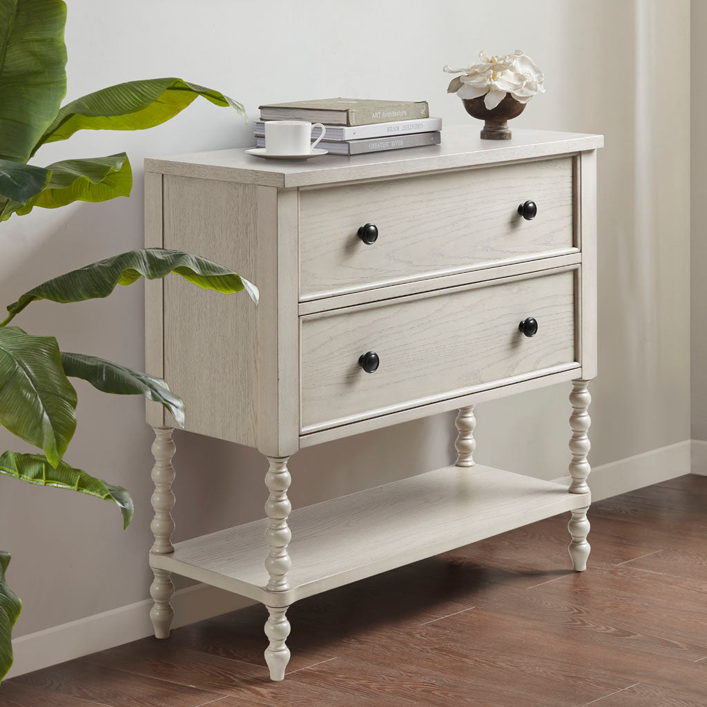Beckett 2 Drawer Accent Chest - Antique Cream