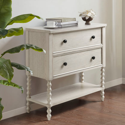 Beckett 2 Drawer Accent Chest - Antique Cream