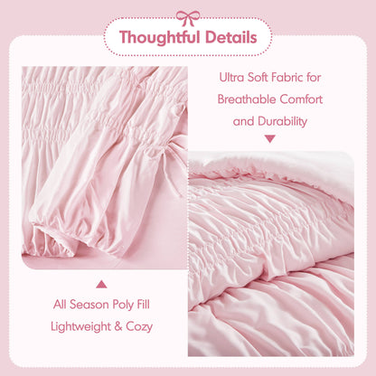 Ella Comforter Set - Pink