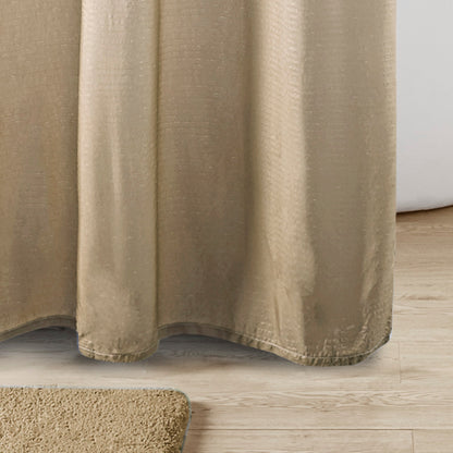 Ara Ombre Printed Seersucker Shower Curtain - Taupe