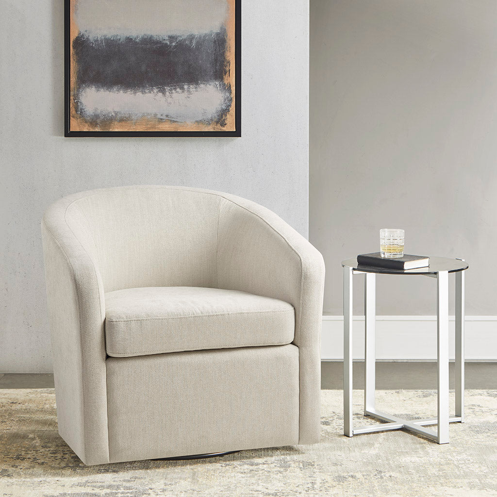Amber Swivel Chair - Ivory
