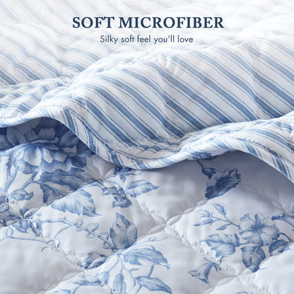 Adele Quilt Set - Blue
