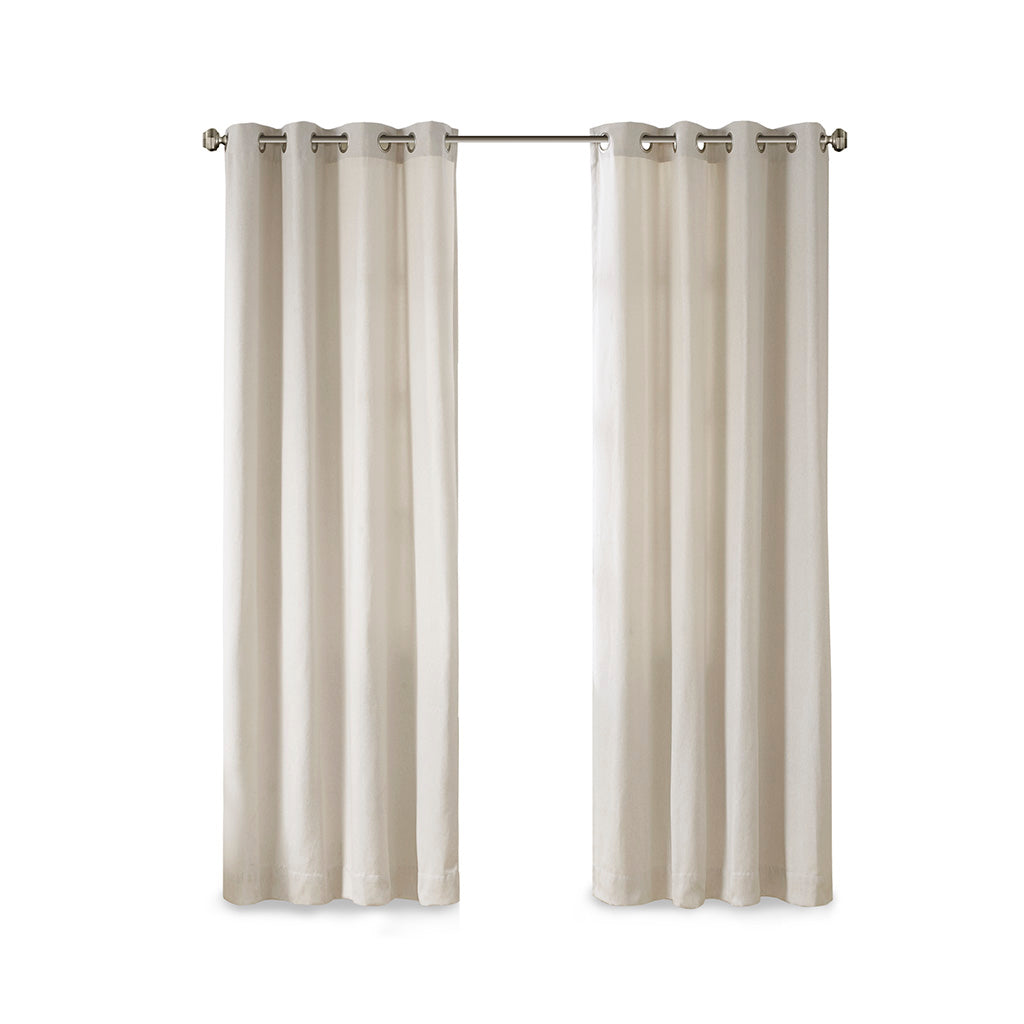 Englewood Solid Piece Dyed Grommet Top Curtain Panel - Natural