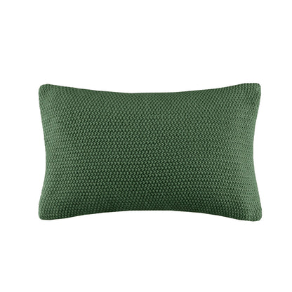 Bree Knit Oblong Pillow Cover - Green