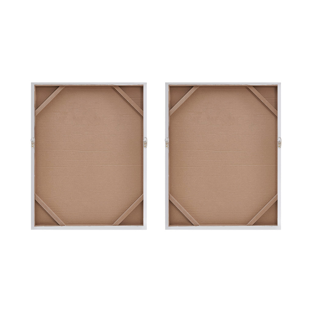 Glimmer Heavily Embellished 2-piece Canvas Wall Art Set - Silver