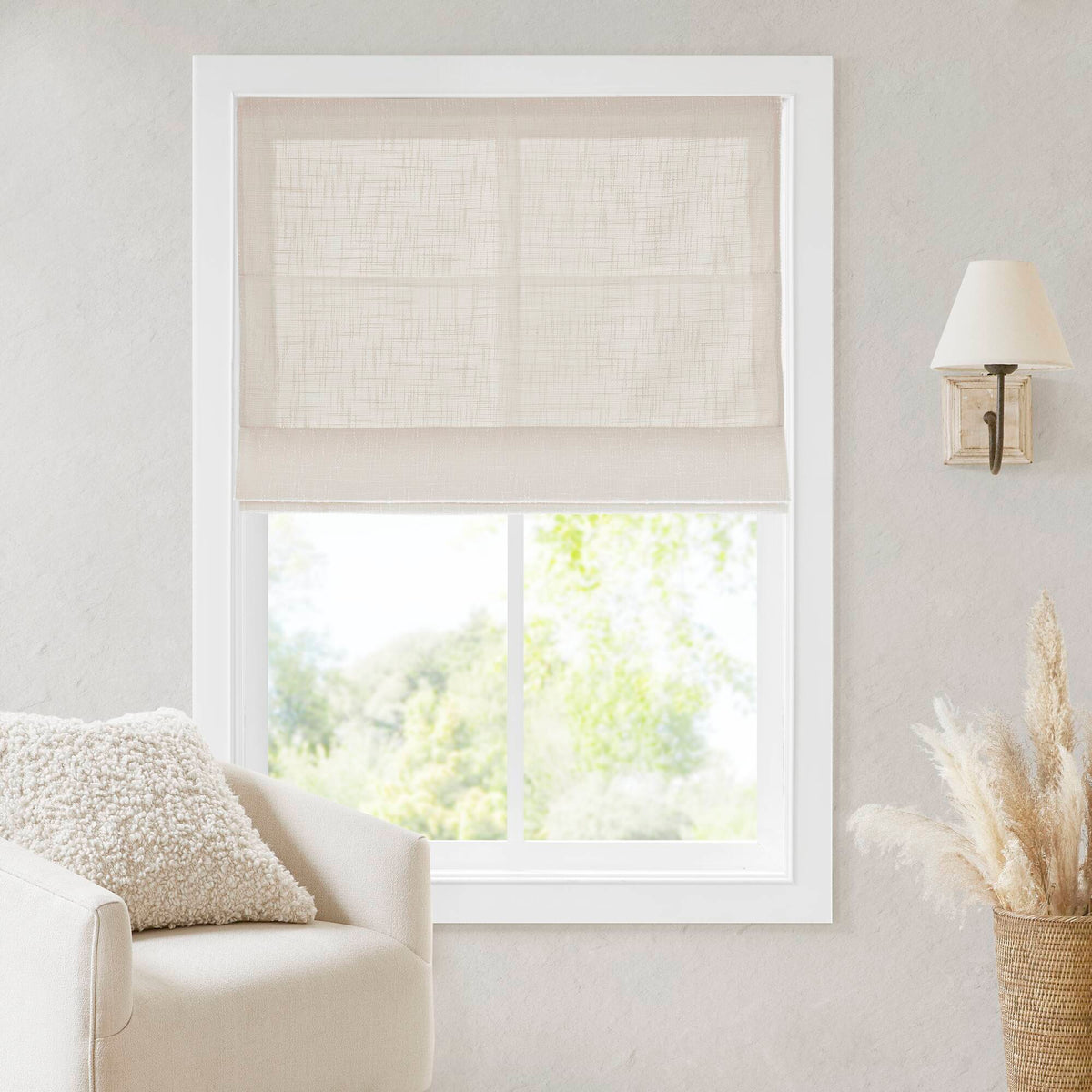 Quincy Cordless Roman Shade - Linen