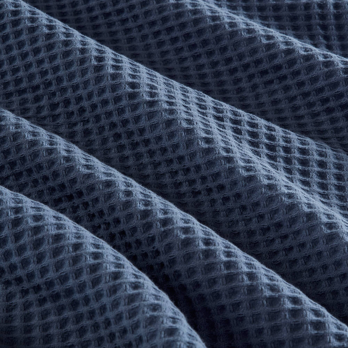 Waffle Weave Cotton Blanket - Indigo