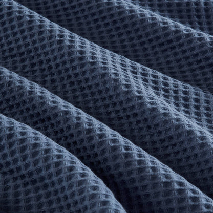 Waffle Weave Cotton Blanket - Indigo