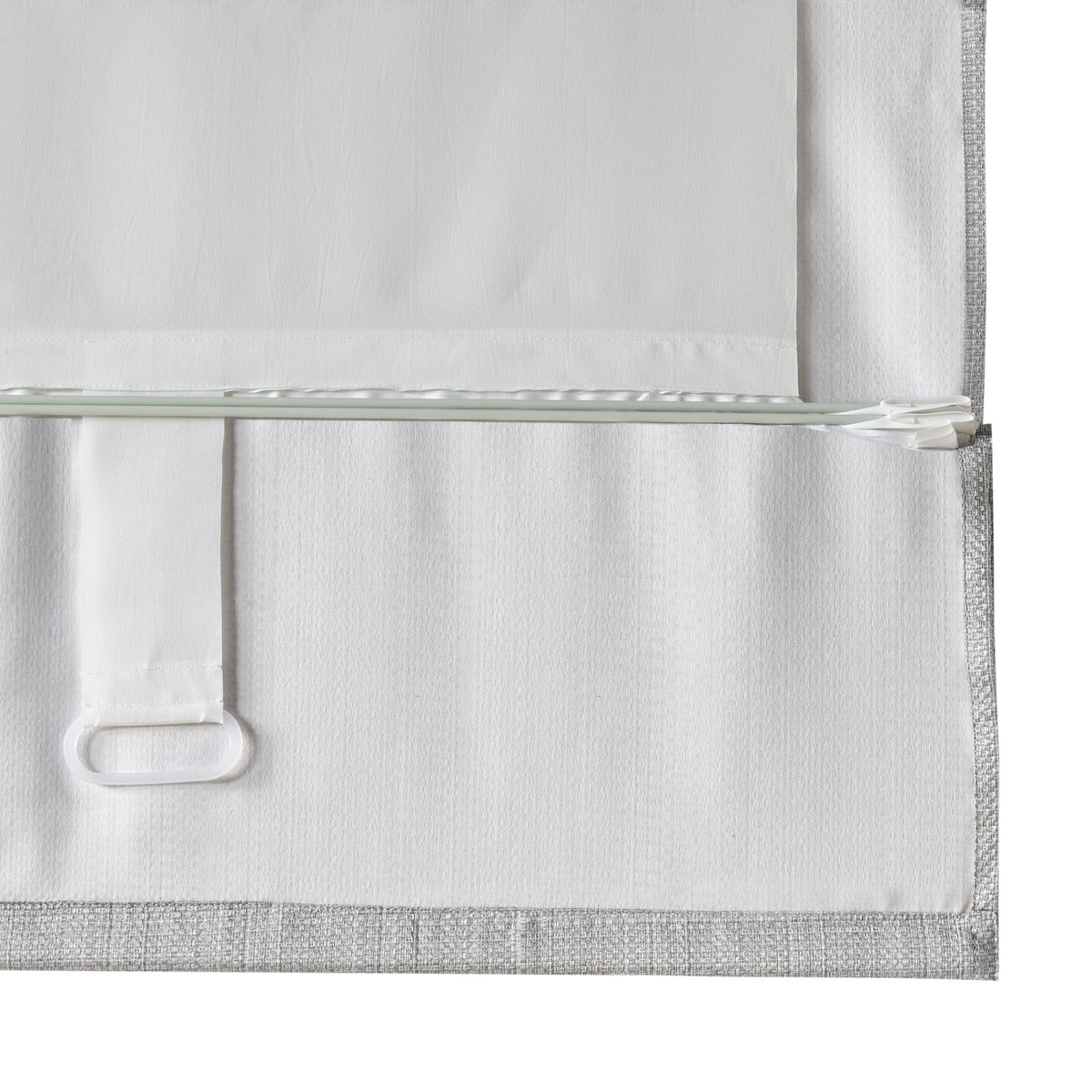 Galen Basketweave Cordless Roman Shade Collection - Grey