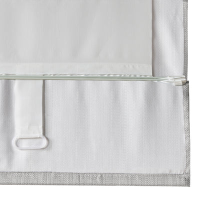 Galen Basketweave Cordless Roman Shade Collection - Grey
