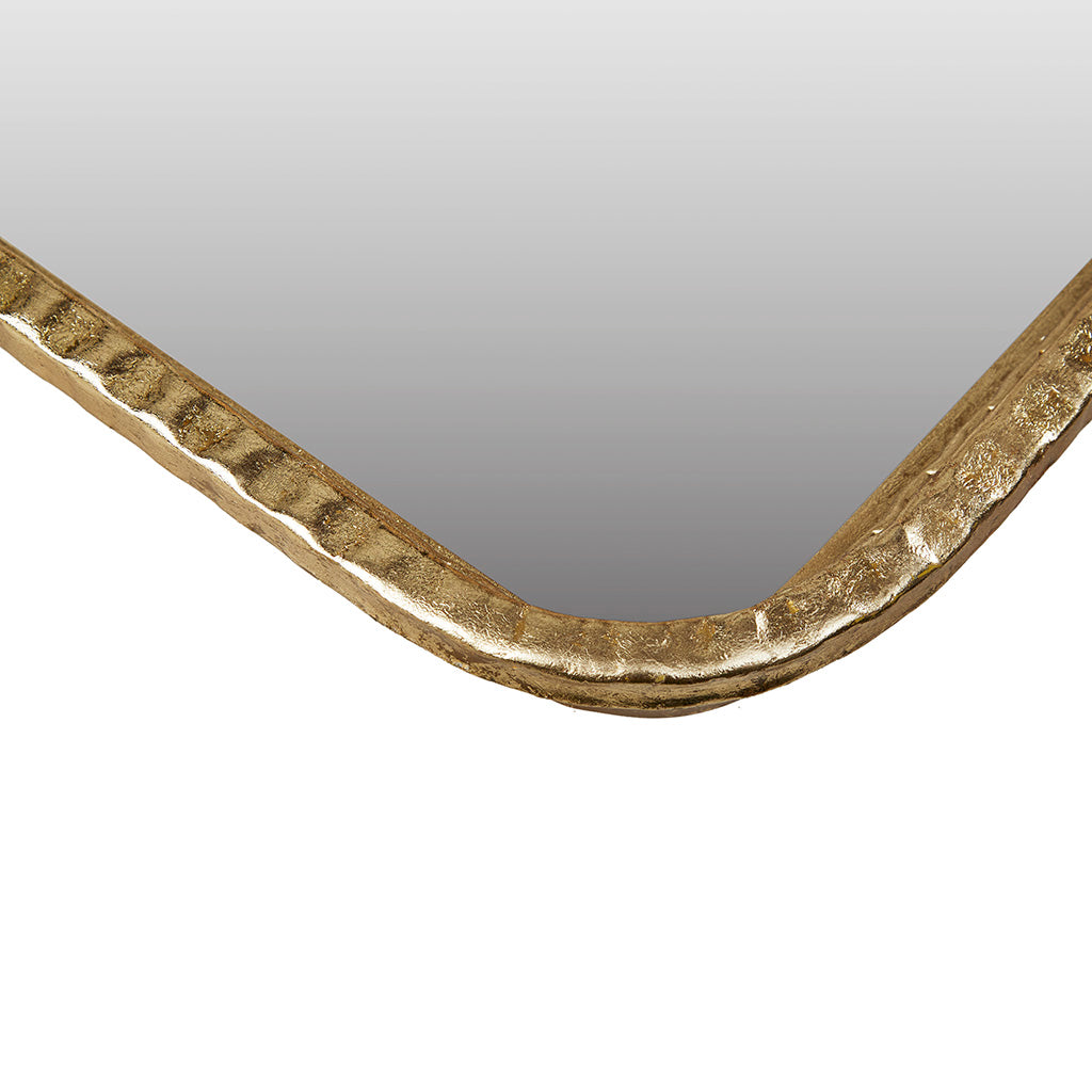 Mia Gold Metal Arch Wall Mirror - Gold