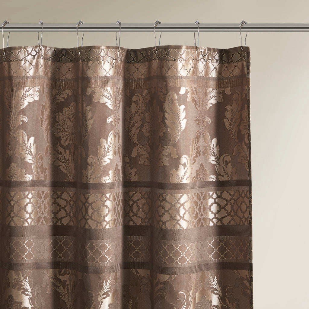 Bellagio Jacquard Shower Curtain - Brown
