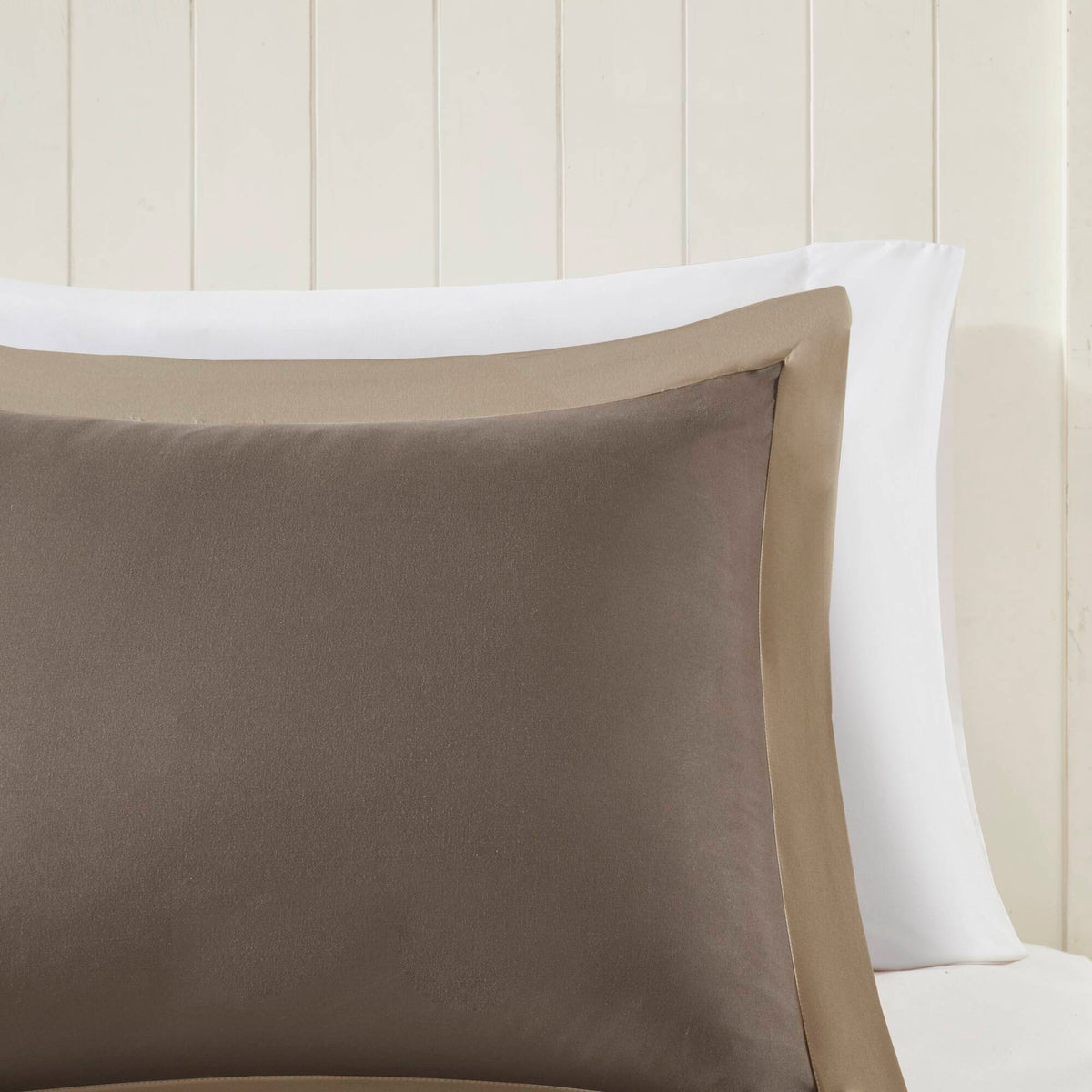 Larkspur 3M Scotchgard Reversible Down Alt Comforter Set - Brown/Sand