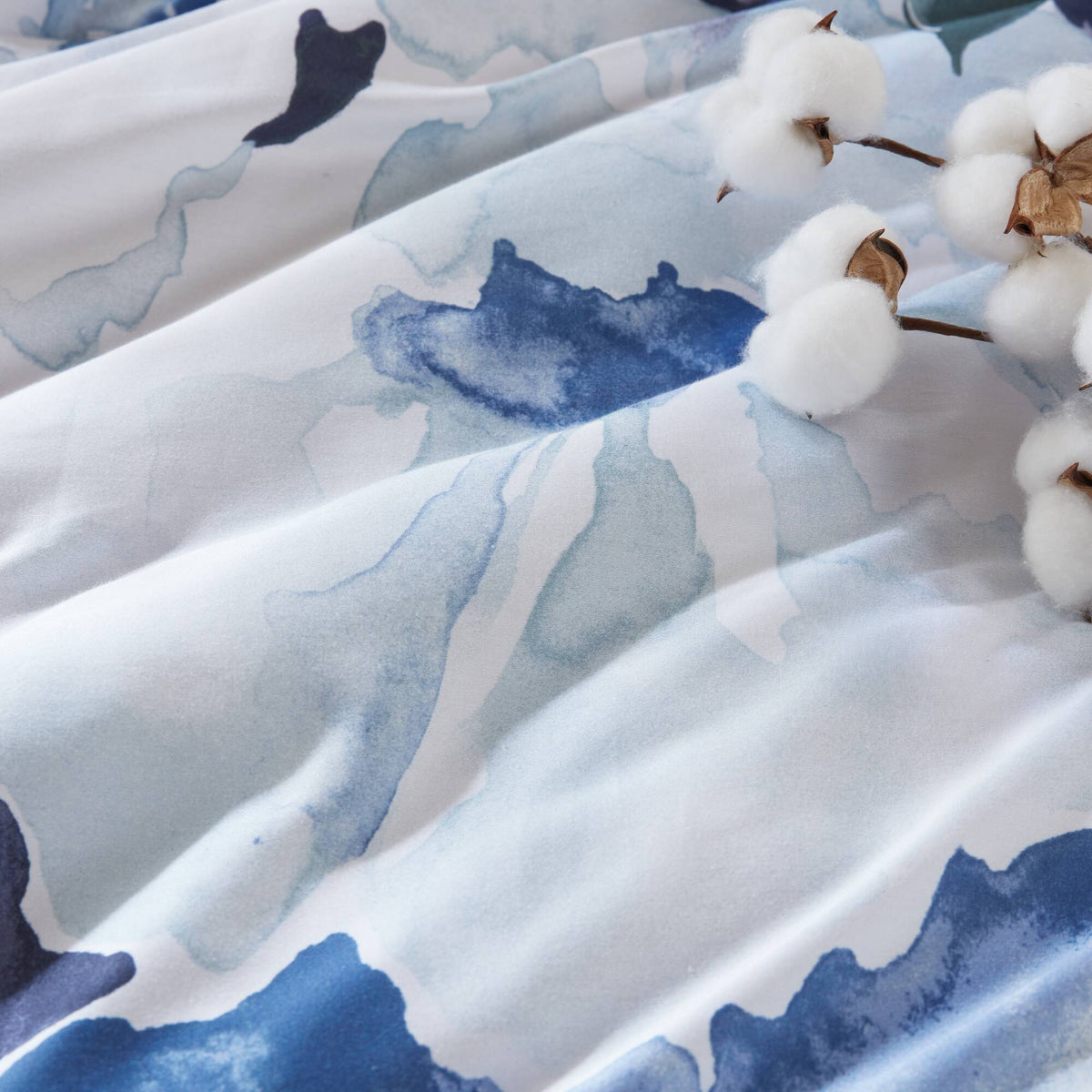 Shanti 7pcs Printed Comforter set - Blue