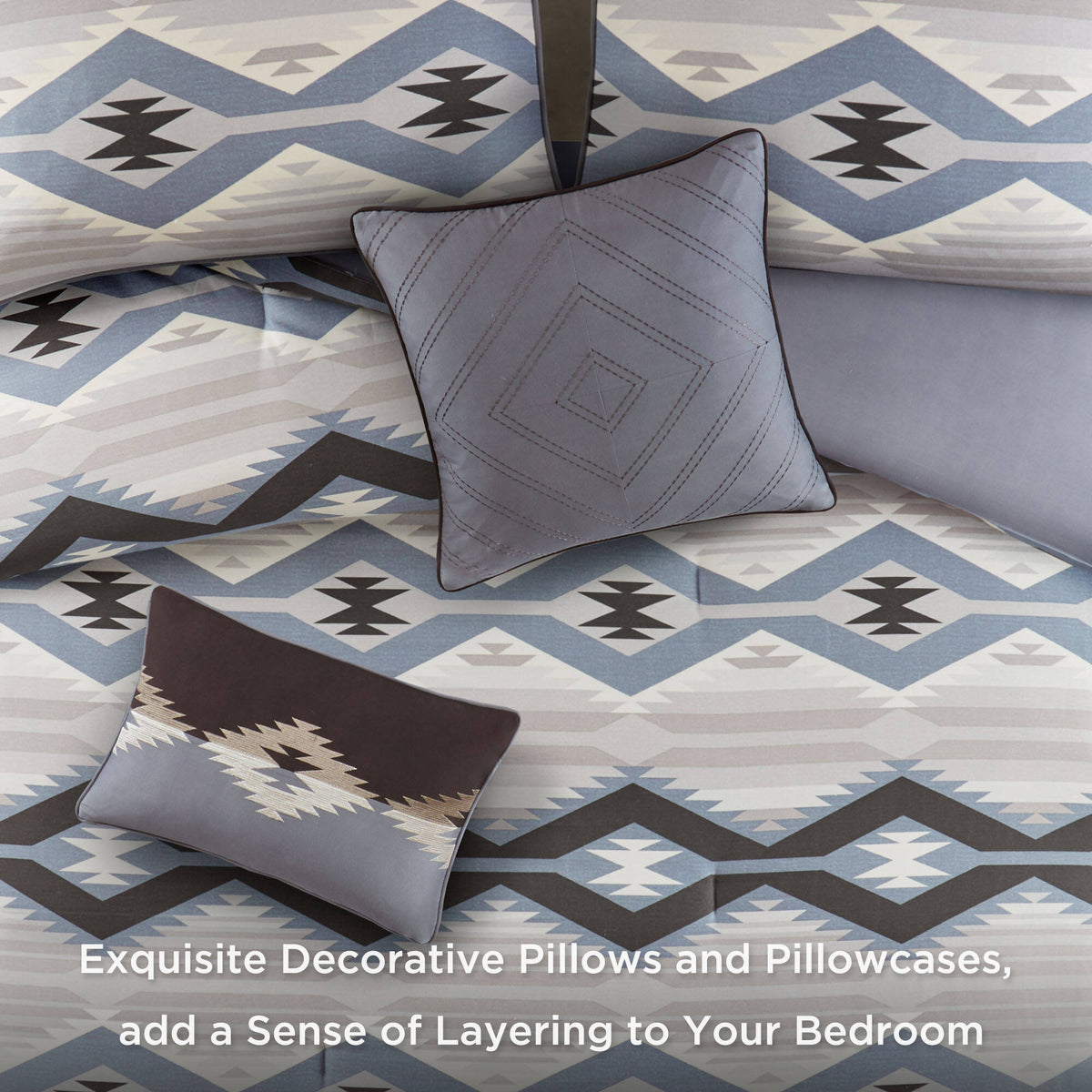 Bitter Creek Oversized Comforter Set - Blue