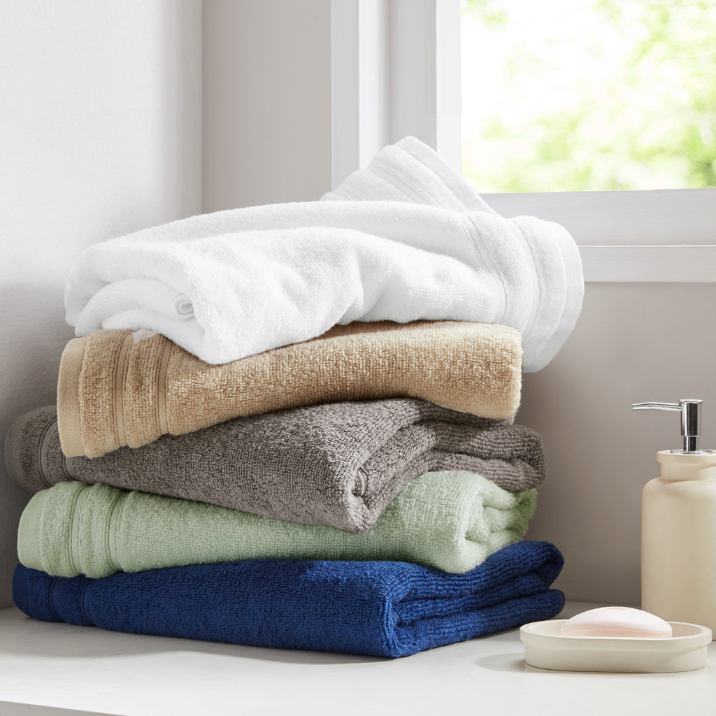400GSM Essential Bundle Quick Dry 100% Cotton Towel Set - White