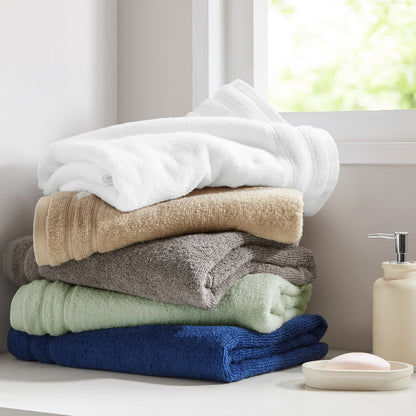 400GSM Essential Bundle Quick Dry 100% Cotton Towel Set - White
