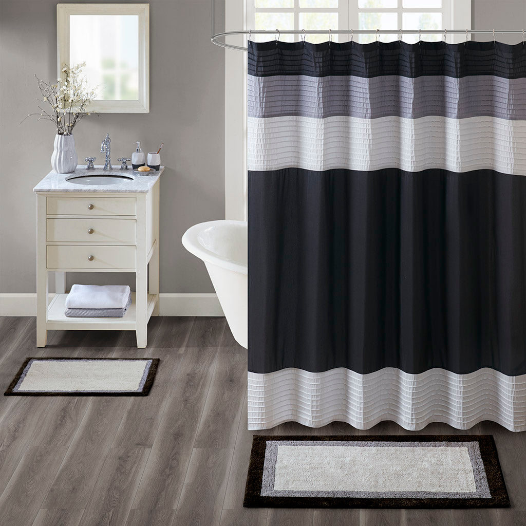 Amherst Cotton Tufted Bath Rug - Black