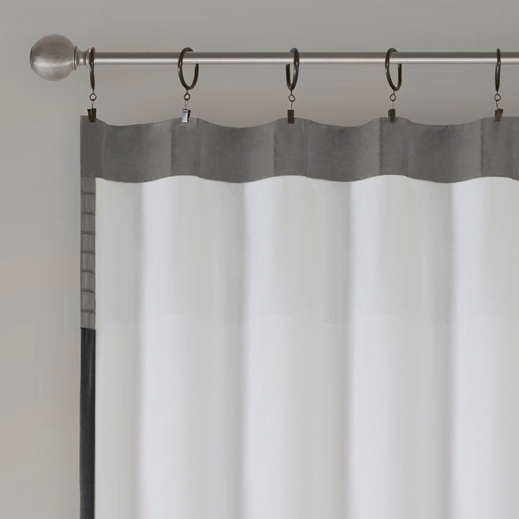 Amherst Polyoni Pintuck Curtain Panel - Black