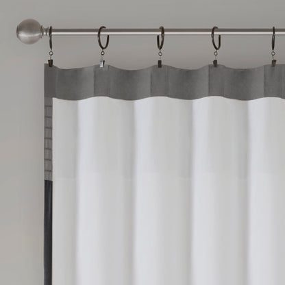 Amherst Polyoni Pintuck Curtain Panel - Black