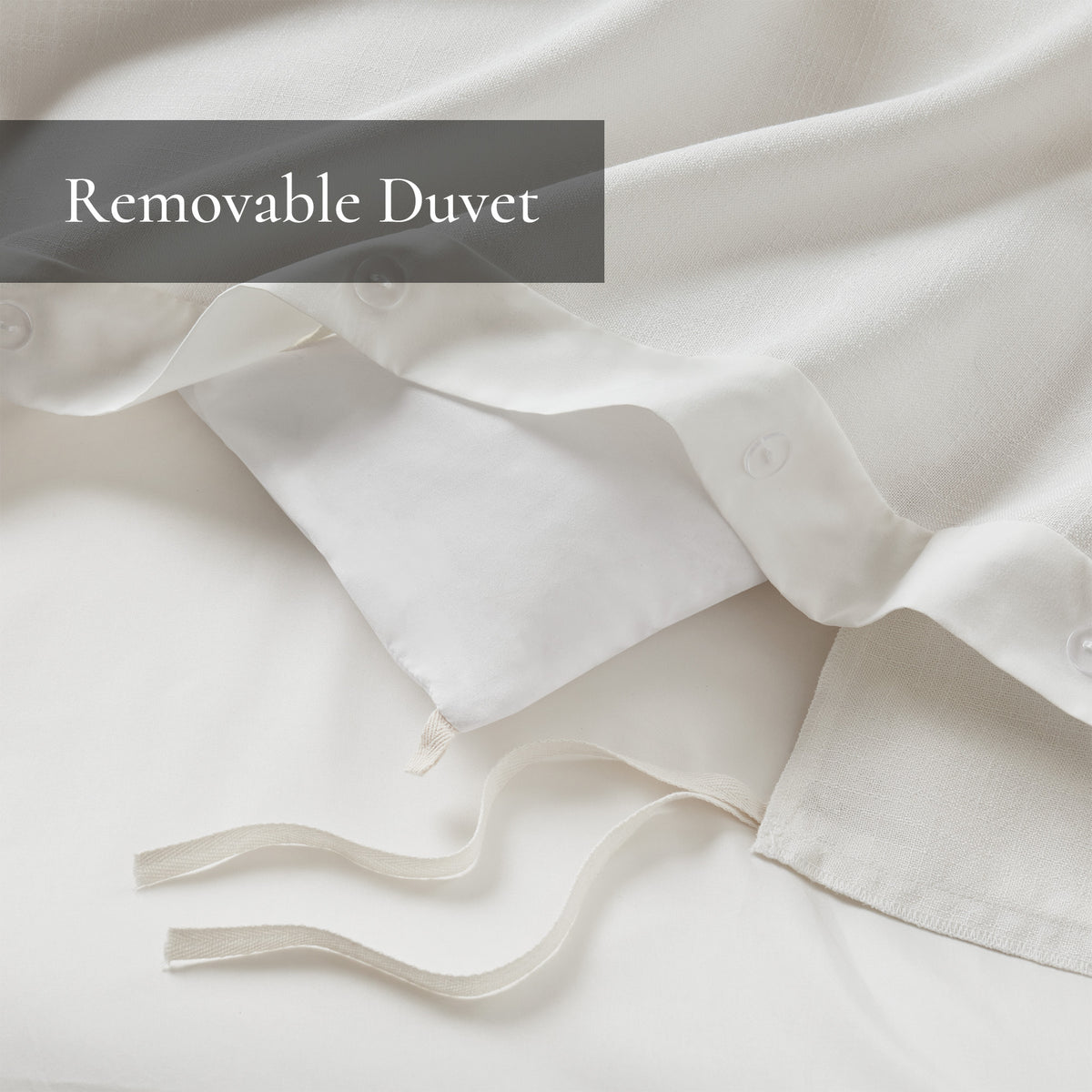 Jarvis Embroidery Oversized Duvet Style Comforter Set - Tan/Ivory