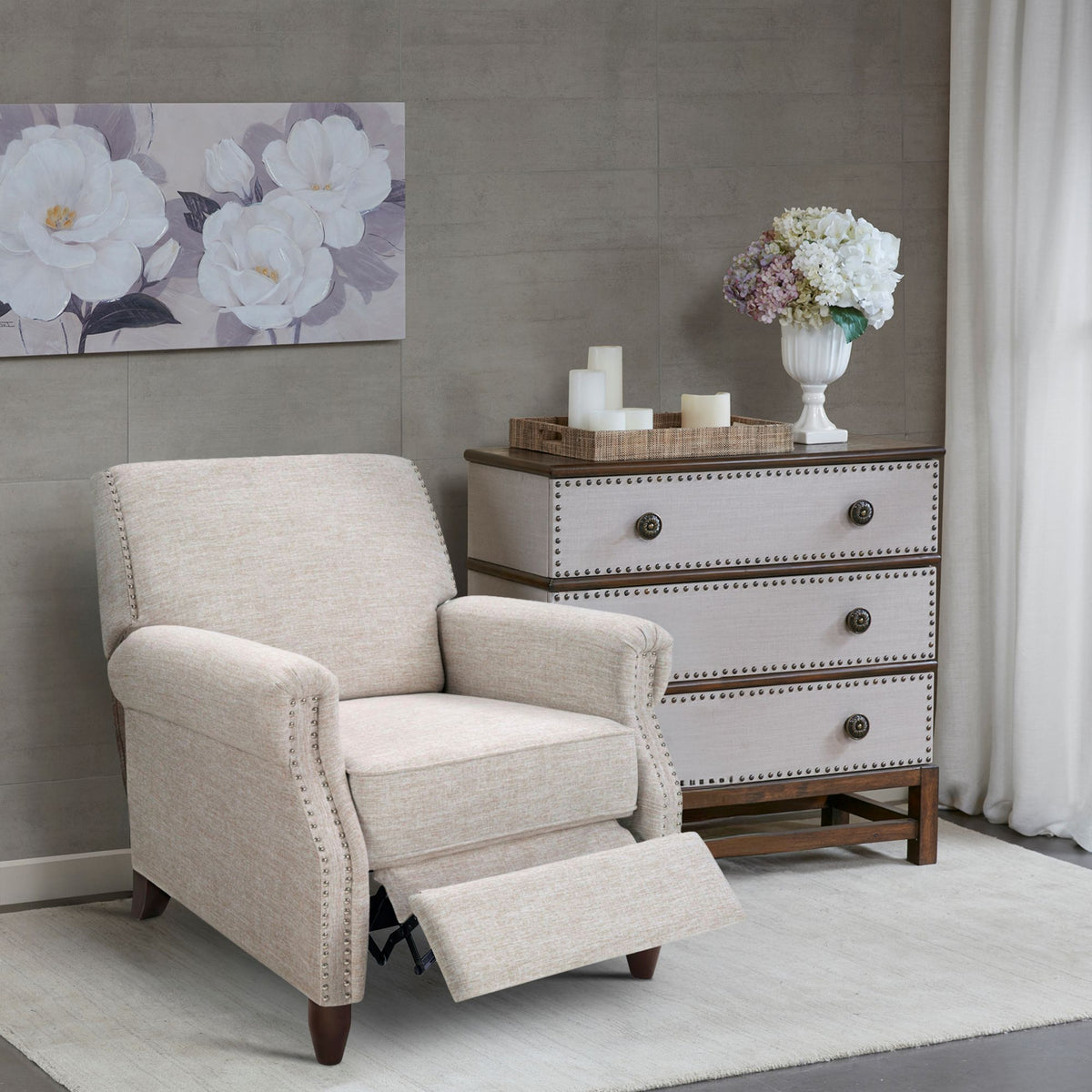 Julian Push Back Recliner - Sand