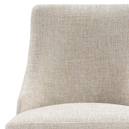 Bryce 26"H Upholstered Counter Stool with Metal Base - Cream