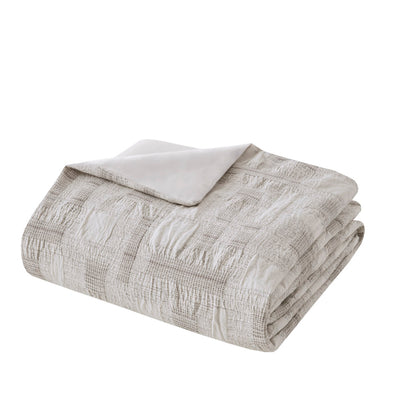Cairo 3 Piece Cotton Jacquard Duvet Set - Ivory
