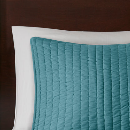 Keaton Quilt Set - Teal