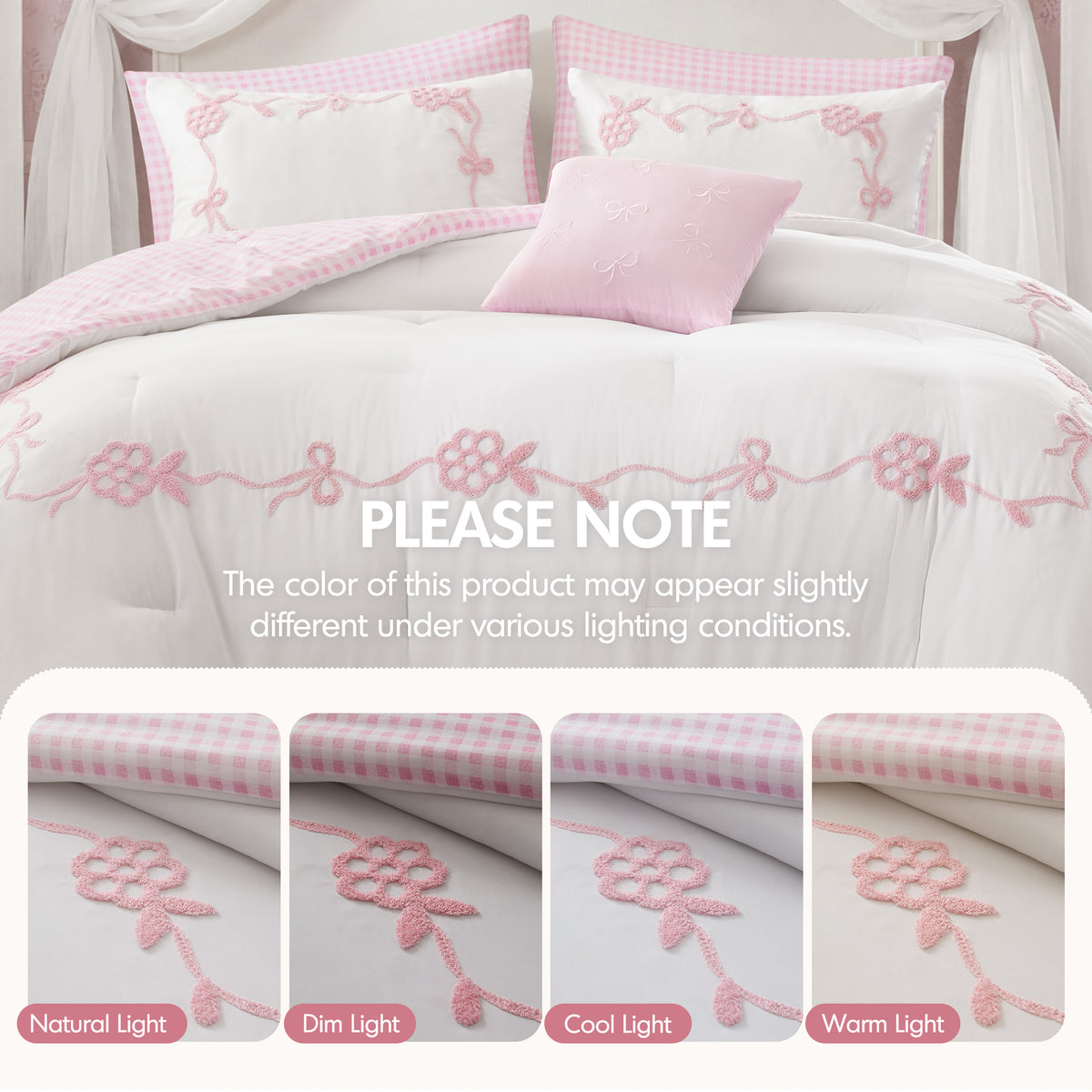 Tiffany Comforter Set - Pink