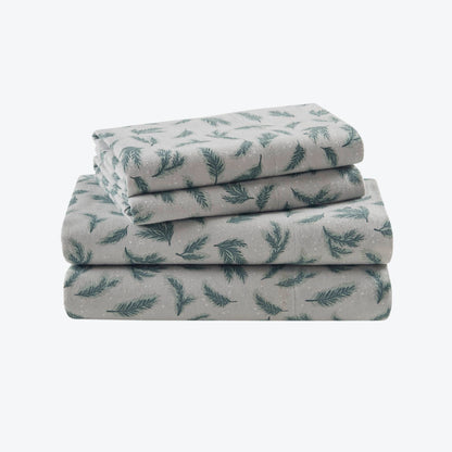 Cotton Flannel Sheet Set - Pine Branches