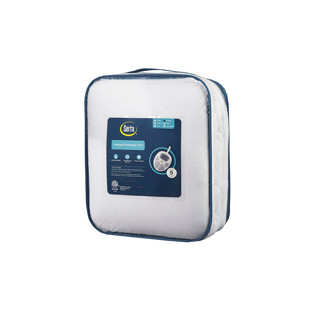 Plush Heated Mattress Pad - White