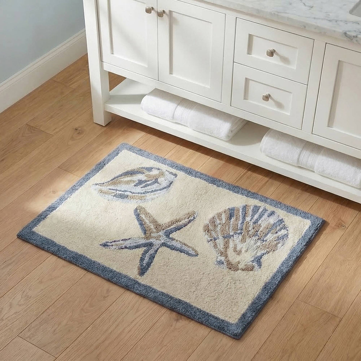 Bayside Cotton Tufted Rug - Blue