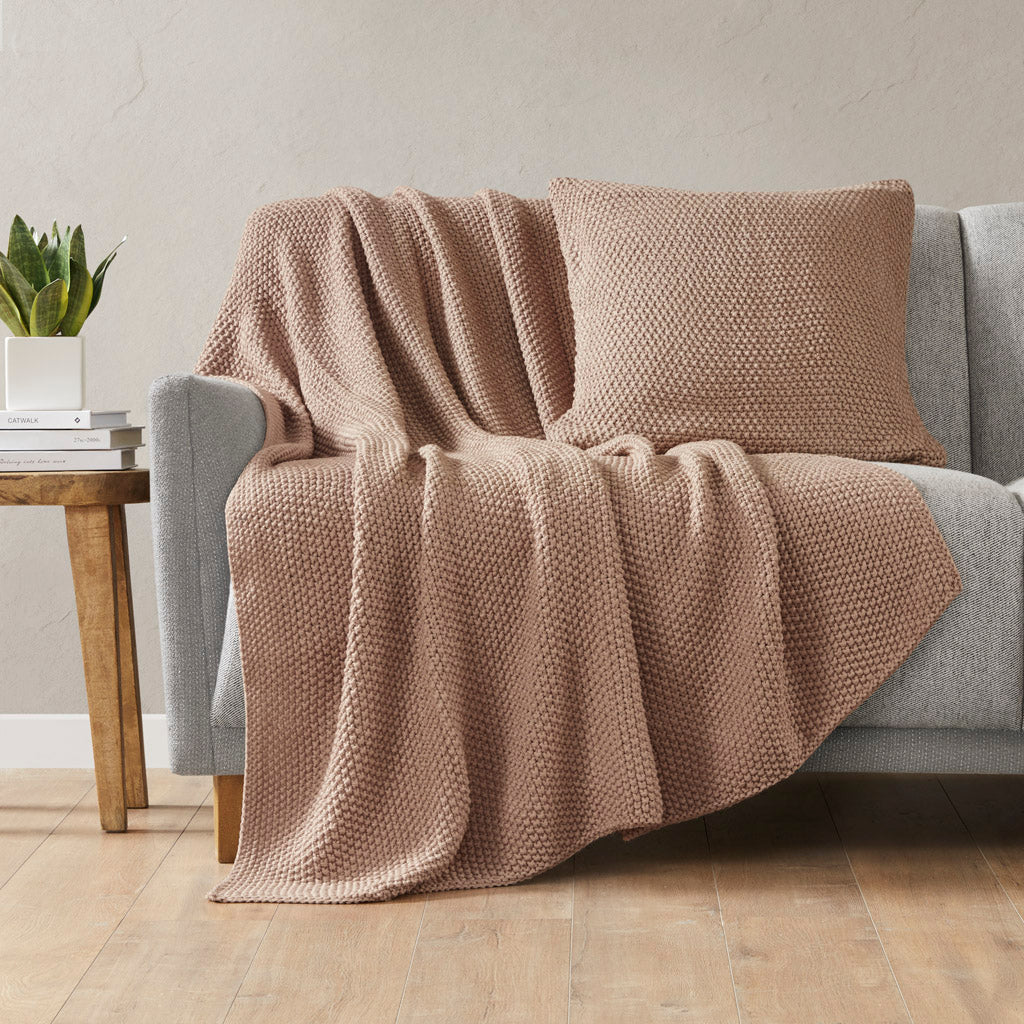 Bree Knit Throw - Brown