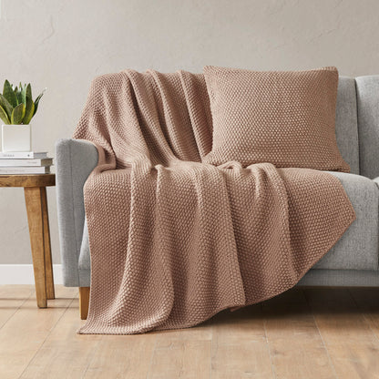 Bree Knit Throw - Brown