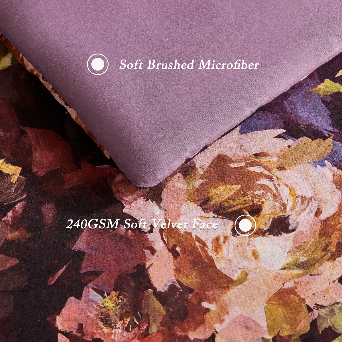 Seraphina velvet comforter set - Purple