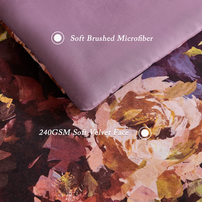 Seraphina velvet comforter set - Purple