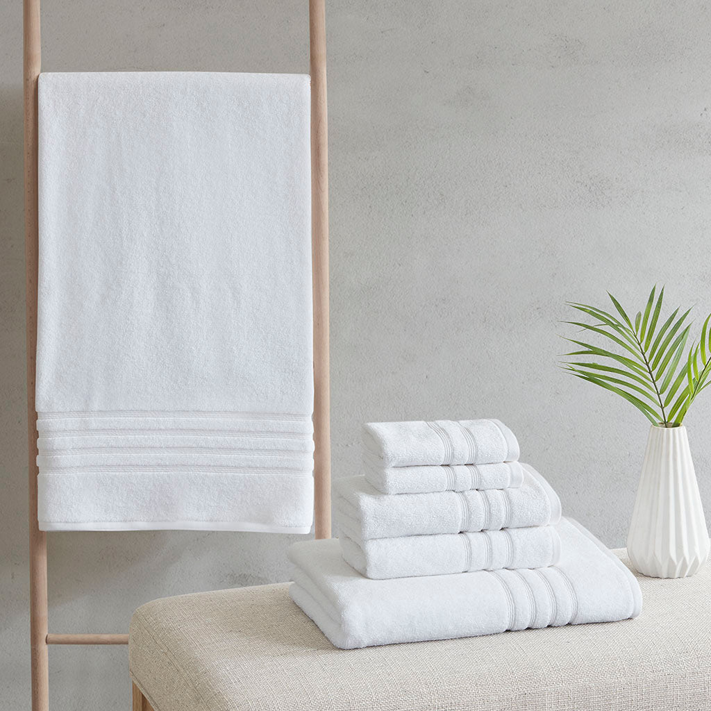 Nurture Sustainable Antimicrobial Bath Towel 6 Piece Set - White