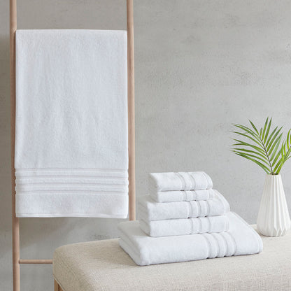 Nurture Sustainable Antimicrobial Bath Towel 6 Piece Set - White