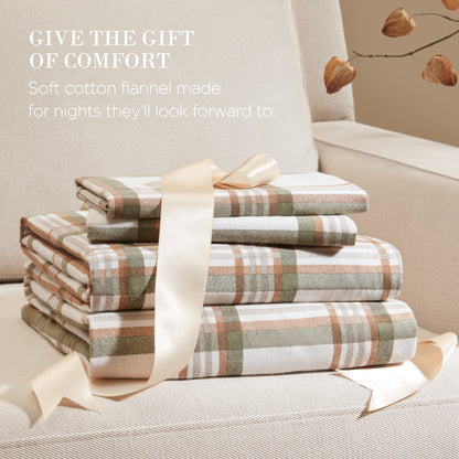 Cotton Flannel Sheet Set - Hamilton Plaid